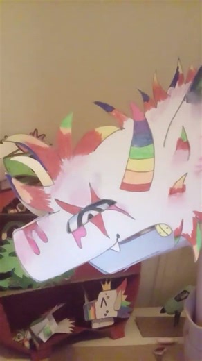 my first blinking eye dragon puppet!