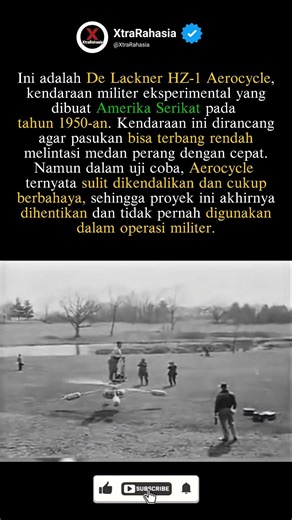 Motor Terbang Militer yang Gagal Total! Inilah De Lackner HZ-1 Aerocycle