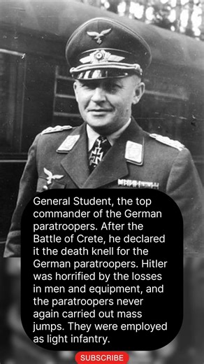 General Student, The Top Commander of The German Paratroopers. #general #commander #shorts #german
