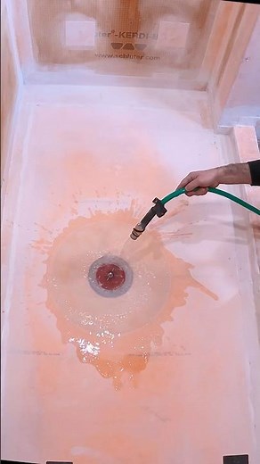 Schluter Shower Flood Testing Tips - #shorts #schlutersystems #showerremodel #homerepairtutor