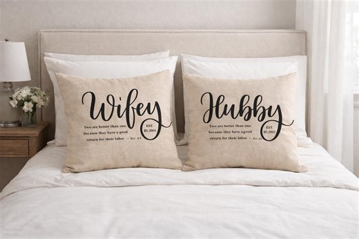 Couple Pillow Cover With Scripture, Personalized Pillow Set, Christian Wedding Gift, Anniversary Linen Pillow Cover, Ecclesiastes 4:9 Decor - Etsy