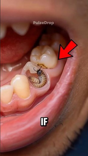 Worm Inside His Tooth⁉️😱