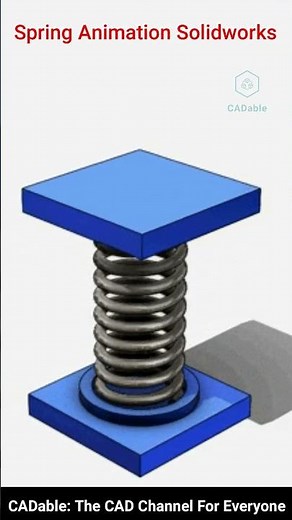 Solidworks Spring Animation | Spring Motion Study Solidworks | CADable tutorials | CADable | #shorts