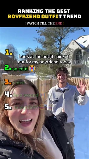Ranking the Best Boyfriend Outfit Trend 😂#funny #couple #outfit #viral
