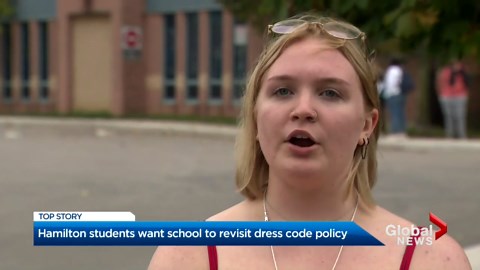 Students at Hamilton high school walkout protesting school dress code