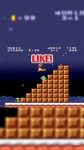 The SECRET Unlimited Lives Trick in Super Mario Bros! 🍄#retrogaming #supermariobros #1up #90s #short