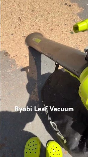 This Ryobi 40V vacuum makes yard cleanup way too easy #lawncare #diy