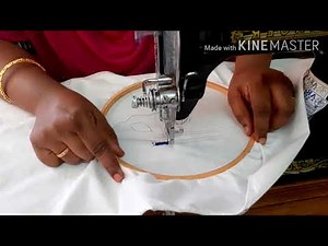 Satin stitch logo making in ordinary machine|Machine embroidery for beginners|tutorial1|Arul Hobbies