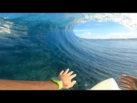 Enfin dans le tube ! Une de mes meilleures sessions de surf !