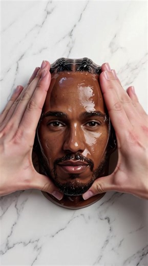 Lewis Hamilton Slime Face Transformation 🏎️ Ultra Realistic Jelly Effect | Surreal AI Art 8K #lewishamilton #ferrari #f1 #slimes