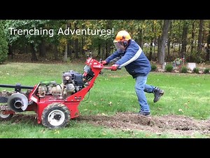 How Not To Use a Trencher! Hint: Don't Run the Chain in Reverse! #howto