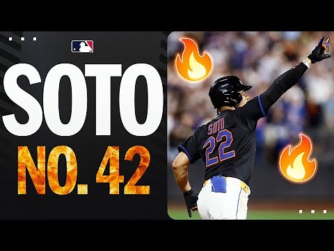 Juan Soto sets a NEW CAREER HIGH in a single season with home run No. 42 with the Mets 🖤🧡