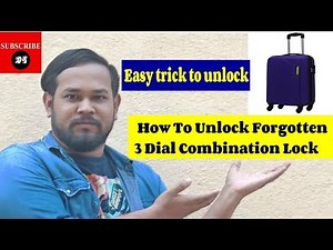 How to unlock a 3 digit combination lock | how to unlock safari trolley bag 2018-2019
