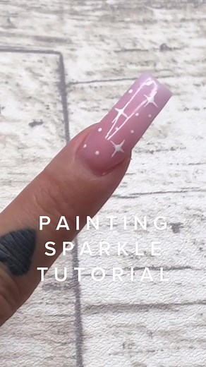 How to Draw Sparkles on Nails Tutorial