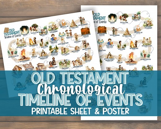 Bible Timeline for Kids Old Testament | Printable Educational Resource | Christian Stories Homeschool Learning Aid | Sunday School Decor - Etsy
