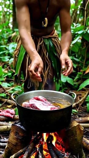 Primitive Snake Cooking by Baka Pygmy Tribe | Real Jungle Survival Food