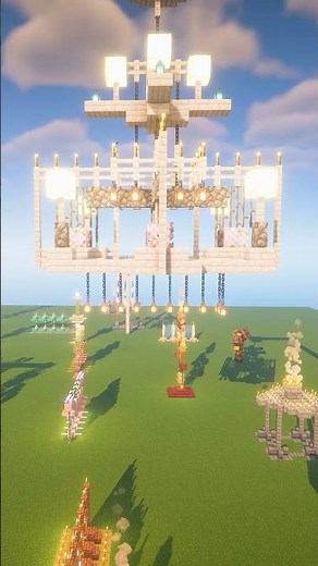 How to make a very large, flowery chandelier in Minecraft