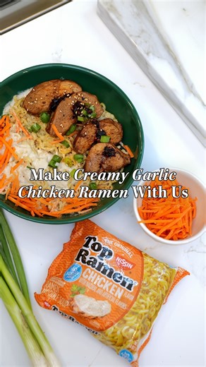 too good to gatekeep this Creamy Garlic Chicken Ramen ✨ Step 1: Spicy Chicken Mix soy sauce, sesame oil, cornstarch, smoked paprika, chili powder, cayenne, and black pepper. Toss with sliced chicken and marinate 10 min. Heat 1 tbsp vegetable oil in a skillet over medium-high, cook chicken 5–6 min until golden and cooked through. Set aside. Step 2: Garlic Sauce In a saucepan, melt butter and sauté minced garlic 30 sec. Stir in heavy cream and chicken broth. Add salt, black pepper, and red pepper 