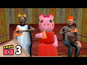 Granny vs Piggy vs Grandpa - funny horror school animation (Compilation #3)