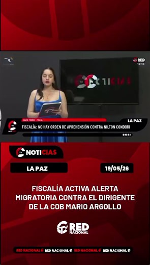 El Ministerio Público confirmó la activación de una alerta migratoria contra el secretario ejecutivo de la COB, Mario Argollo. Además, precisó que el diputado suplente Nilton Condori tiene un proceso abierto, aunque sin ninguna orden de aprehensión en su contra. #CTVBolivia #Bolivia #COB #MarioArgollo