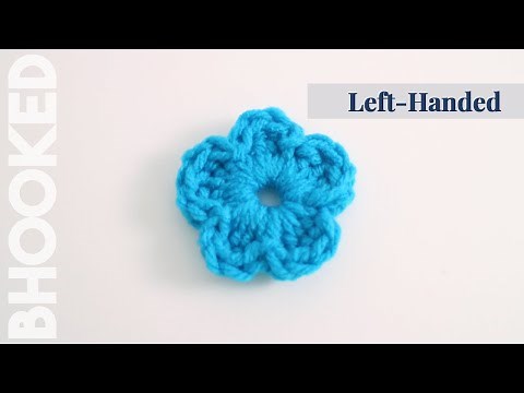 {Left-Handed} Easy Crochet Flower