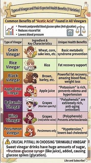 【10-SECOND HEALTH】Choosing the Best Vinegar: 7 Types Ranked by Health Benefits for Weight