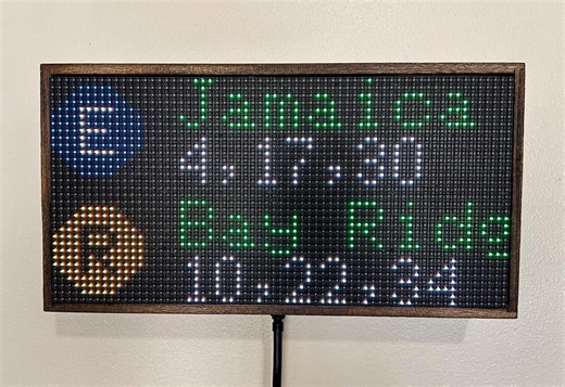 NYC Subway Countdown Clock, Wifi LED Display, Real-time MTA Arrival Times, Wood Frame - Etsy