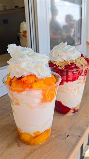 Utah's Eats, Sweets, & More on Instagram: "A pit stop to chill with the peaches @burgess.orchards is famous for their peaches, and it's officially peach sundae season! Cherry Hill Farms at Burgess Orchards is located in Alpine and offers an assortment of fresh fruit, sundaes, bouquets, donuts, and other goods. They have a peach sundae, cherry pie sundae, and apple slush. In 2024, they actually changed the soft serve ice cream, and it's literally night and day difference! If you went before 2024,