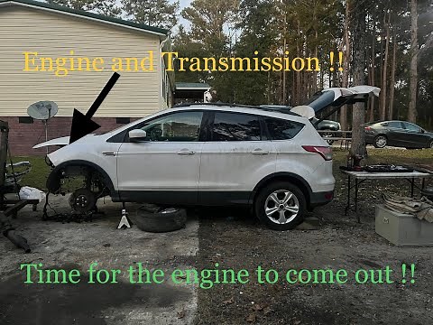 Removing engine from 2013 Ford Escape...Part 2.