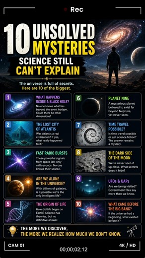 10 Unsolved Mysteries Science Still Can't Explain | Mind-Blowing Space Mysteries