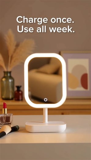 LED Vanity Mirror with Adjustable Lighting HD Lighted Makeup Mirror for Desk or Table 2400mAh Battery 7 Days Charge Home Beauty Routine #vanitymakeup #beautyproductsmusthave #chanelmirror #beautygadgets #carvisorvanitymirror #entrywaymirror #blackradiancebeauty #furmaxmakeupvanity #showermirror #hismilev34colourcorrectorreview