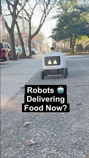 Robots Delivering Food… In Real Life 🤖🍔 #streetphotography