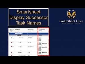 Display Smartsheet Successor Task Names