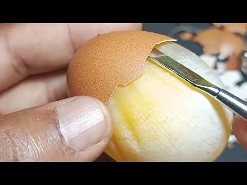 Raw Egg Peeling & Name Writing | Fun & Satisfying
