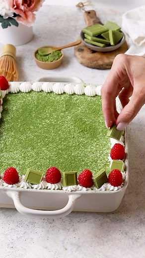 This delicious Matcha Tiramisu is made of ladyfingers soaked in matcha, with creamy mascarpone layers. An easy dessert to make, it doesn’t taste overly sweet, and will please any green tea lovers. 💚 Check out this amazing recipe here: https://www.piesandtacos.com/matcha-tiramisu/ | Pies and Tacos