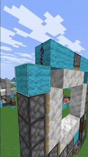 Simple 3x3 Redstone door! #minecraft #redstone #minecraftredstone