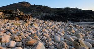 Remote 'dinosaur egg beach' with great sunsets and submarine wreck
