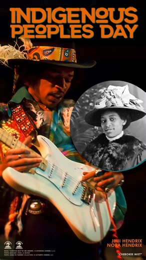 Celebrating Indigenous Peoples' Day #IndigenousPeoplesDay #JimiHendrix #NoraHendrix #Cherokee #CherokeeMist | Jimi Hendrix