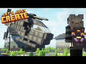 I Built My FIRST HELICOPTER in Minecraft Create: Aeronautics! - Let's Just Create: 5
