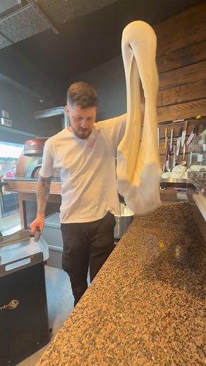 Bit of a dough spiel… Doesn’t matter how long you’ve been making dough — there’s always more to learn. My biga is mixed a little differently to what you usually see. It’s mixed more, taken to a higher temperature, then put straight into the fridge. That kick-starts the pre-ferment and gets the enzymes firing. Yeast plays a big part here. How much you use depends on the dough style and what characteristics you want from the biga. My most recent learnings have been around proteolysis — the enzymat