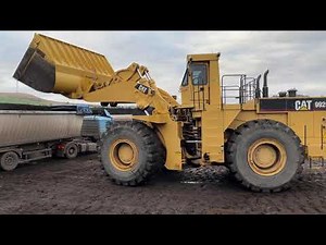 Caterpillar 992C Wheel Loader Loading Coal On Trucks - S.G.M Melidis
