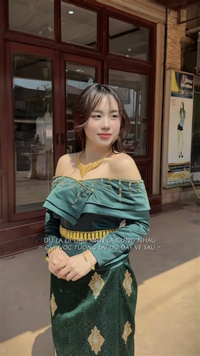 This is what I wore to a wedding in Laos, isn't it pretty? #laosweddingdress