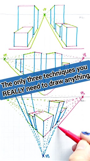 Rob B | Not kidding...learn these 3 and you're all set... #art #drawing #tutorial #learn #perspective | Instagram