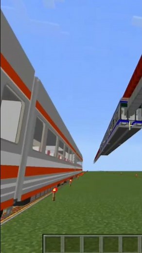 Minecraft Bedrock Train Mod Passing #epicspeed #train #minecraft #minecraftshorts #minecrafttrain
