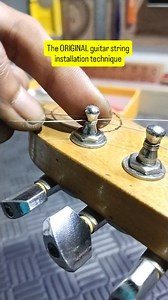 The ORIGINAL guitar string installation technique #guitar #guitarist #guitarplayer #guitarrepair | Purwanto Djoko