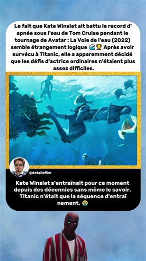 Kate Winslet a Battu Tom Cruise Sous l’Eau 🌊🏆😂 | Avatar: The Way of Water (2022)
