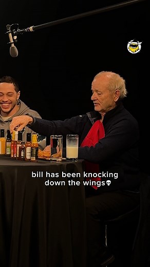 Hot Ones on Instagram: "POV: bill murray and pete davidson eat the hottest hot sauce on hot ones 🫠"