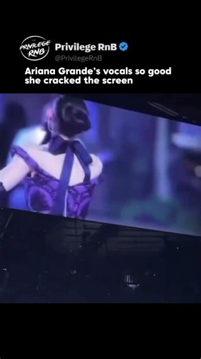Ariana Grande’s vocals so good she cracked the screen