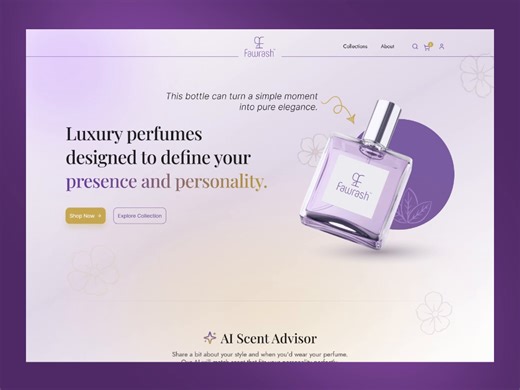 Premium Perfume Website UI/UX Design