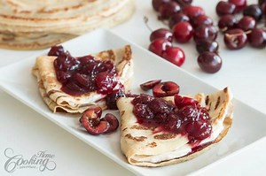 15K views · 431 reactions | Homemade crepes filled with vanilla flavored cream cheese and topped with homemade cherry sauce, are by far one of the best ways to serve crepes. Full recipe: https://bit.ly/2bLqTSM | Home Cooking Adventure | Facebook